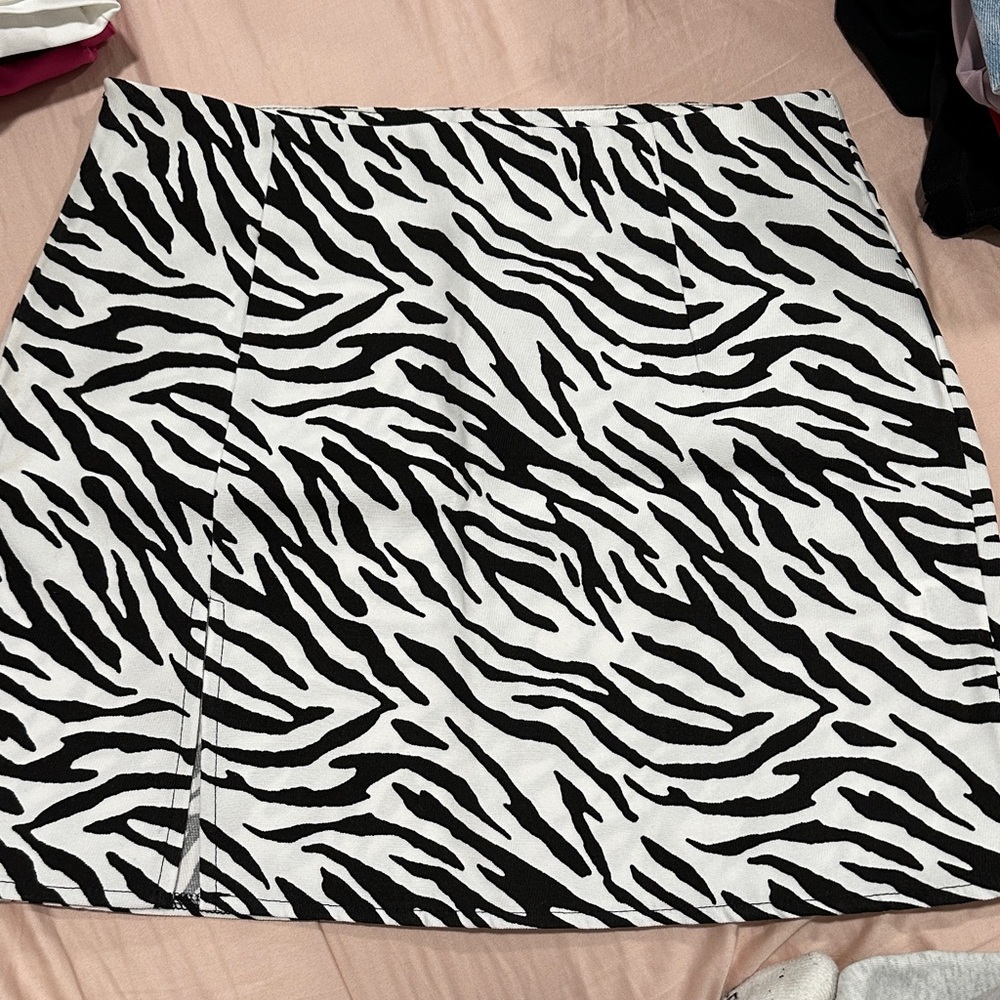 Zebra mini skirt